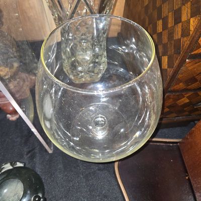 Sale Photo Thumbnail #776: Large Clear Glass Brandy Snifter Vase / Terrarium