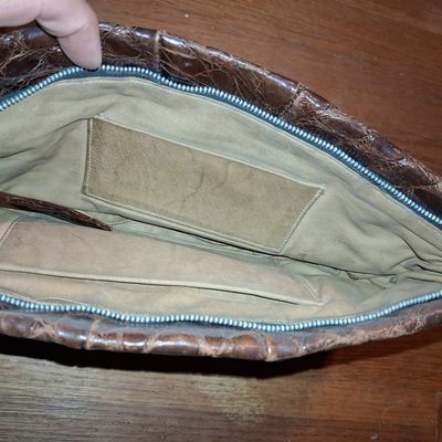 Sale Photo Thumbnail #556: Vintage Alligator Skin Clutch Handbag