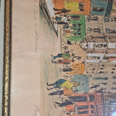 Sale Photo Thumbnail #260: Jean-Gabriel Daragnès Etching: Paris, Rue de l'École de Médecine
