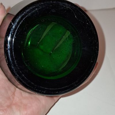 Sale Photo Thumbnail #973: Mid-Century Modern Emerald Green Glass Ashtray