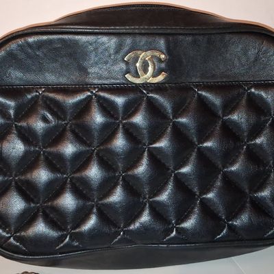 Chanel Vintage Quilted Lambskin Tassel  Camera bag