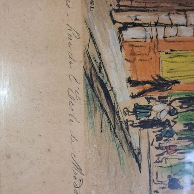 Sale Photo Thumbnail #259: Jean-Gabriel Daragnès Etching: Paris, Rue de l'École de Médecine