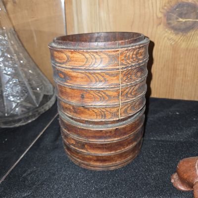 Sale Photo Thumbnail #564: Antique Turned Wood Grain Measure