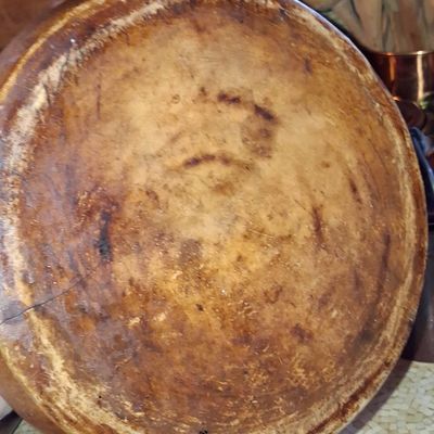Sale Photo Thumbnail #947: Vintage French Terracotta Saucepan with Wood Handle