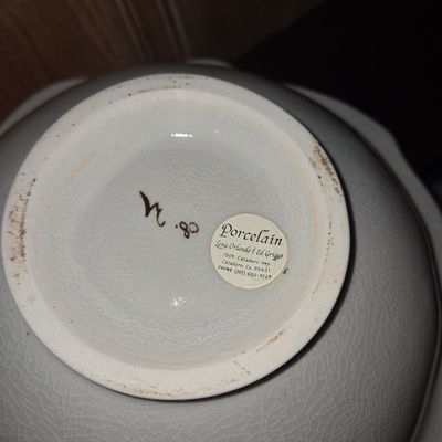Sale Photo Thumbnail #869: Lena Orlando & Ed Griggs Hand-Painted Porcelain Bowl