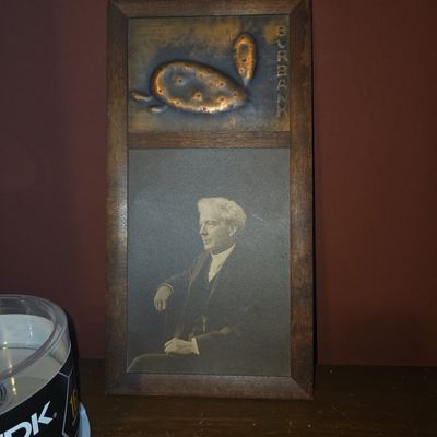 Sale Photo Thumbnail #328: Luther Burbank Commemorative Copper and Photo Plaque