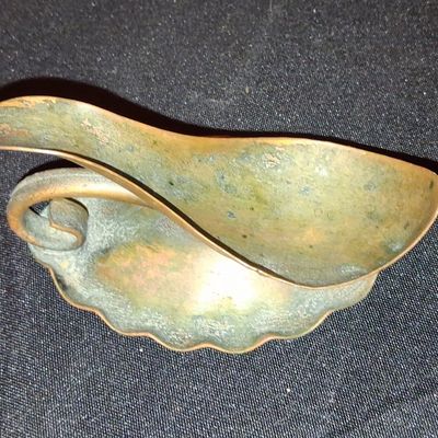 Sale Photo Thumbnail #666: Vintage Copper Shell-Form Trinket Dish