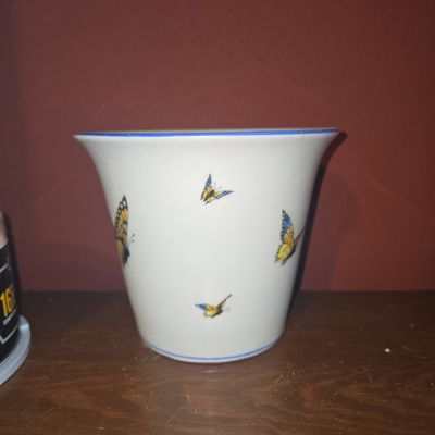 Sale Photo Thumbnail #688: Victoria Austria Porcelain Butterfly Cachepot