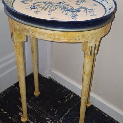 Sale Photo Thumbnail #115: Chinoiserie Tray Table on Faux-Painted Stand