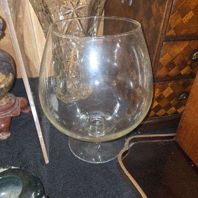 Sale Photo Thumbnail #774: Large Clear Glass Brandy Snifter Vase / Terrarium