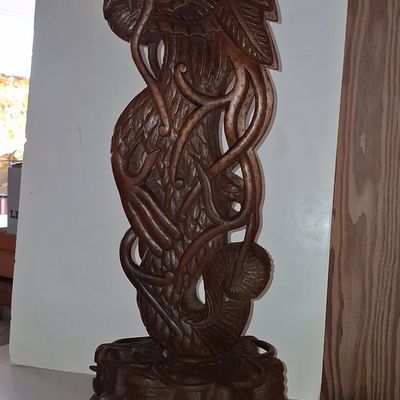 Sale Photo Thumbnail #243: Vintage Southeast Asian Hand-Carved Wood Garuda Sculpture