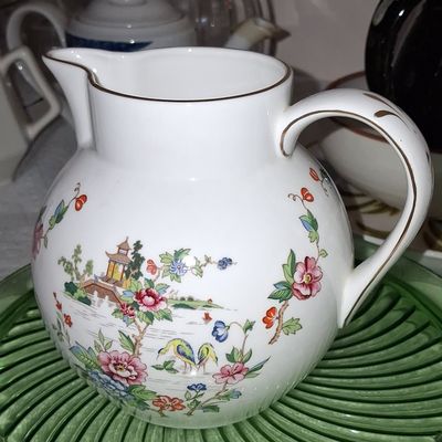 Sale Photo Thumbnail #692: Crown Staffordshire Pagoda Pitcher
