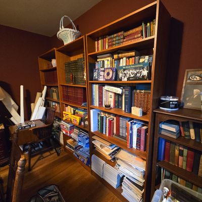 Sale Photo Thumbnail #110: Mid-Century Modern Teak Veneer Bookcase Unit