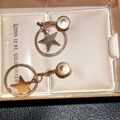 Sale Photo Thumbnail #888: Vintage 1/20th 12kt Gold Filled Star Screw-Back Earrings