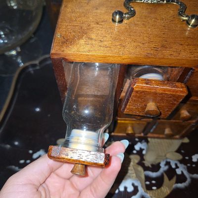 Sale Photo Thumbnail #545: Vintage Wooden Spice Apothecary Cabinet