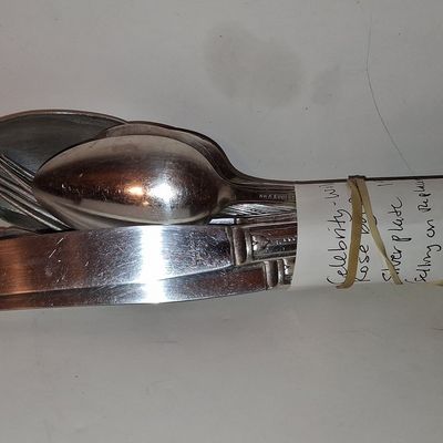 Sale Photo Thumbnail #705: Wm. A. Rogers Celebrity Rose Silverplate Flatware Set