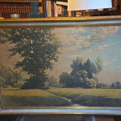Sale Photo Thumbnail #191: E. Morck Landscape Painting