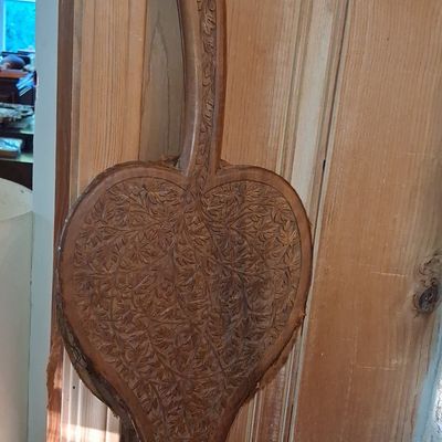 Sale Photo Thumbnail #358: Vintage Hand-Carved Wooden Fireplace Bellows - Norwegian Folk Art
