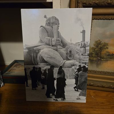 Sale Photo Thumbnail #436: Vintage 1972 Sapporo Winter Olympics Snow Sculpture Photograph