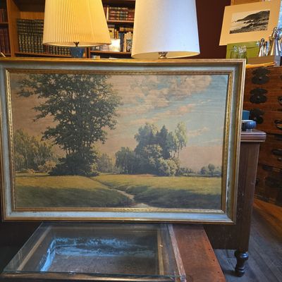 Sale Photo Thumbnail #66: E. Morrokoff Landscape Oil Painting