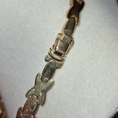 Sale Photo Thumbnail #2: 14K Yellow Gold X-Link 'Hugs and Kisses' Necklace