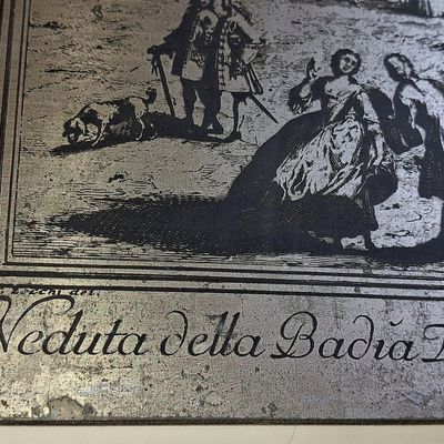 Sale Photo Thumbnail #480: Giuseppe Zocchi "Veduta della Badia Fiorentina" Etching Reproduction Metal Plaque 20"x15"