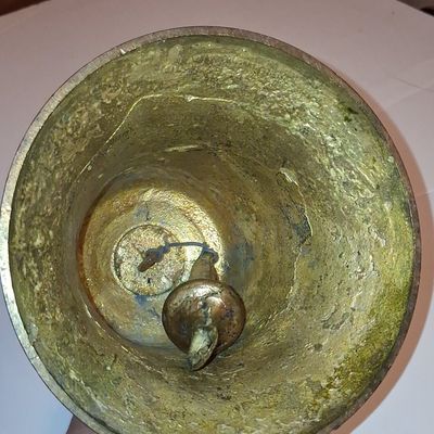 Sale Photo Thumbnail #515: Vintage Chinese Brass Dragon Temple Bell