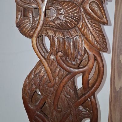Sale Photo Thumbnail #245: Vintage Southeast Asian Hand-Carved Wood Garuda Sculpture