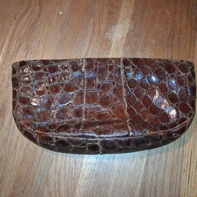 Sale Photo Thumbnail #555: Vintage Alligator Skin Clutch Handbag