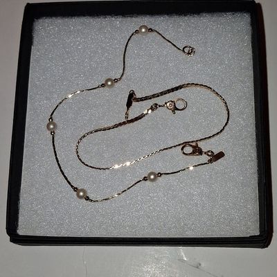 Sale Photo Thumbnail #77: 14K Gold Freshwater Pearl Station Necklace