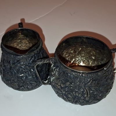Sale Photo Thumbnail #12: Galt & Brother Sterling Silver Creamer and Sugar Bowl
