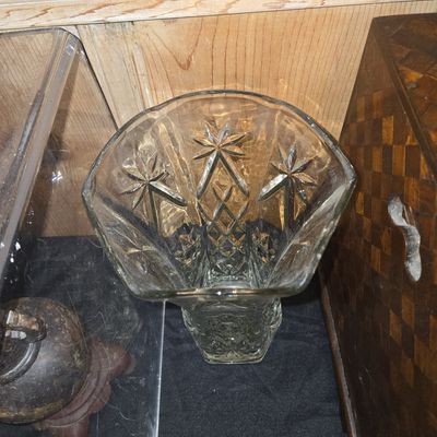 Sale Photo Thumbnail #938: Anchor Hocking "Star of David" Pressed Glass Vase