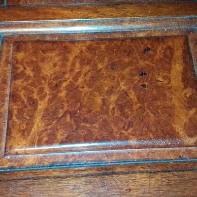 Sale Photo Thumbnail #184: Vintage Chinese Rosewood Blanket Chest with Burl Wood Veneer 39"x20"x25"