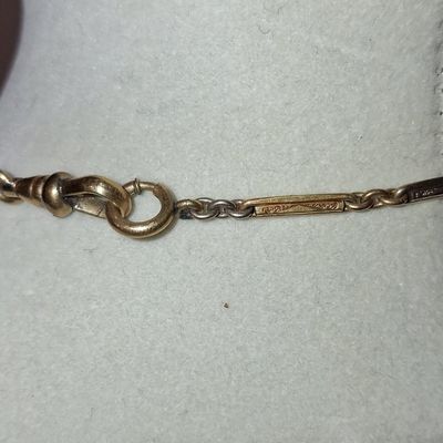 Victorian Era Two-Tone Gold Bar Link Watch Chain