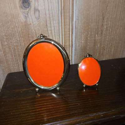 Sale Photo Thumbnail #773: Mid-Century Modern Oval Enamel Picture Frames
