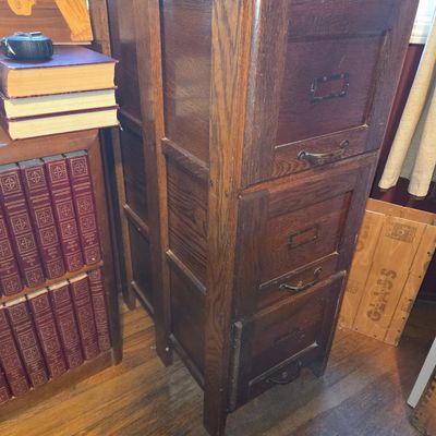 Sale Photo Thumbnail #58: Arts & Crafts Mission Oak Antique 3 Drawer Craftsman File Cabinet