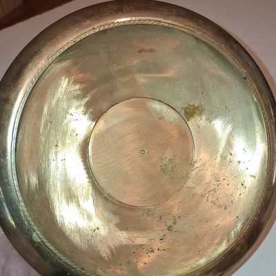Sale Photo Thumbnail #751: Vintage Brass Chafing Dish with Utensils