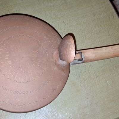 Sale Photo Thumbnail #731: Vintage Copper and Brass Bed Warmer / Warming Pan