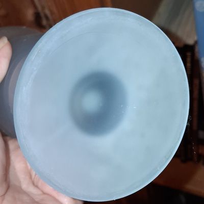 Sale Photo Thumbnail #761: Set of 4 Indiana Glass Frosted Blue Ice Cream Soda Glasses