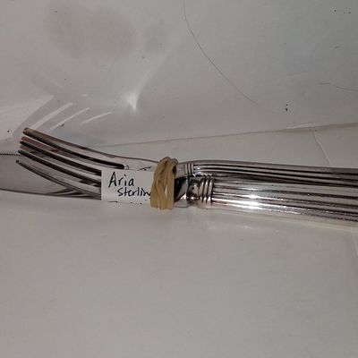 Sale Photo Thumbnail #54: Christofle Aria Sterling Silver Flatware Set