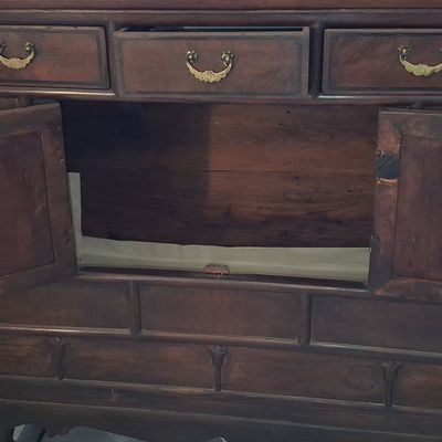 Korean Bandaji Chest with Burl Wood Panels 3'2"x1'6"x3'