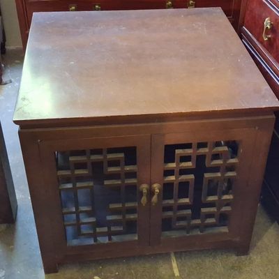 Sale Photo Thumbnail #423: Chinese Lattice Cabinet 21"x24"x24"
