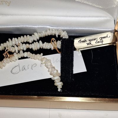 Sale Photo Thumbnail #346: Nishima International Pearl Company Freshwater Pearl Necklace with 14k Clasp