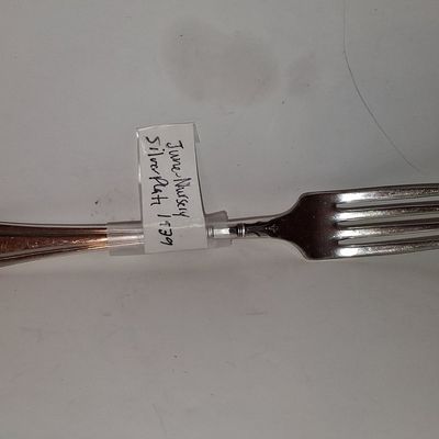 Sale Photo Thumbnail #1031: 1932 1847 Rogers Bros. 'June' Silver Plate Nursery Fork