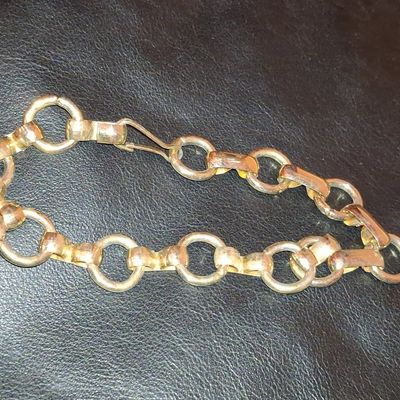 Sale Photo Thumbnail #716: Vintage Gold Tone Chunky Oval Link Chain Bracelet