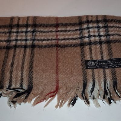 Sale Photo Thumbnail #885: Vintage West German Lambswool Plaid Scarf
