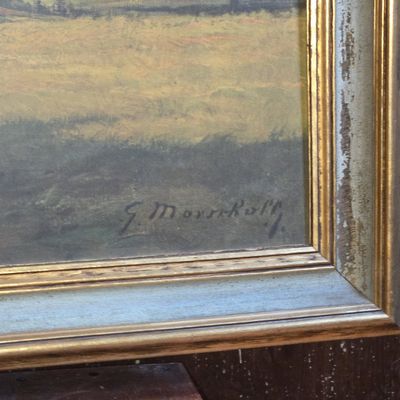 Sale Photo Thumbnail #68: E. Morrokoff Landscape Oil Painting