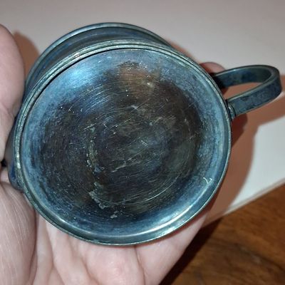 Sale Photo Thumbnail #830: Vintage Miniature Pewter Creamer