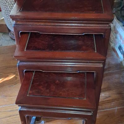 Sale Photo Thumbnail #127: Vintage Rosewood Ming Style Nesting Tables - Set of 4