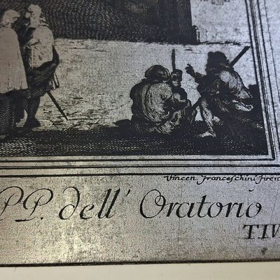 Sale Photo Thumbnail #478: Giuseppe Zocchi "Veduta della Badia Fiorentina" Etching Reproduction Metal Plaque 20"x15"